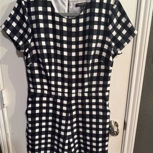 Banana Republic Factory Black and White Gingham Romper